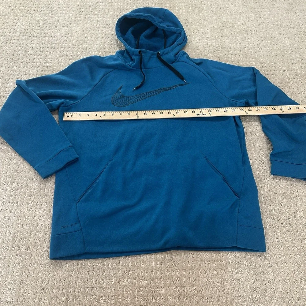 Nike Hoodie Mens Large Blue Pullover Swoosh Athletic Hip Hop Sports Streetwear
